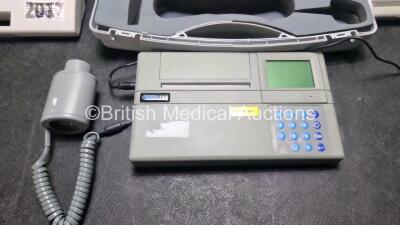 Job Lot Including 2 x Vitalograph Alpha Spirometers in Carry Cases (Both Power Up) and 1 x Microlab Spirometer In Case (Draws Power) *SN 0170088 / 12938 / 19285* - 2