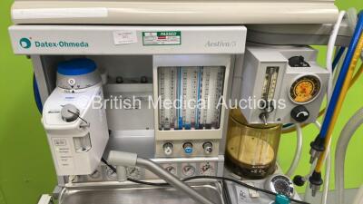 Datex-Ohmeda Aestiva/5 Anaesthesia Machine with Datex-Ohmeda Aestiva SmartVent Software Version 3.5 with Bellows, Absorber and Hoses, Monitor, Drager D-Vapor Suprane Desflurane Vaporizer, GE Module Rack with 1 x E-CAiOV Gas Module with Water Trap and Spir - 2