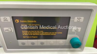 Datex-Ohmeda Aestiva/5 Anaesthesia Machine with Datex-Ohmeda Aestiva SmartVent Software Version 3.5 with Bellows, Absorber and Hoses, Monitor, Drager D-Vapor Suprane Desflurane Vaporizer, GE Module Rack with 1 x E-CAiOV Gas Module with Water Trap and Spir - 3