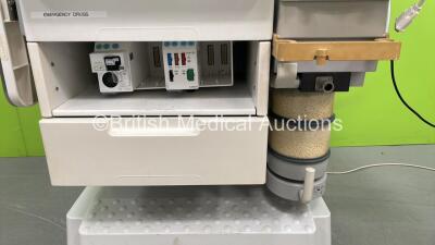 Datex-Ohmeda Aestiva/5 Anaesthesia Machine with Datex-Ohmeda Aestiva SmartVent Software Version 3.5 with Bellows, Absorber and Hoses, Monitor, Drager D-Vapor Suprane Desflurane Vaporizer, GE Module Rack with 1 x E-CAiOV Gas Module with Water Trap and Spir - 4