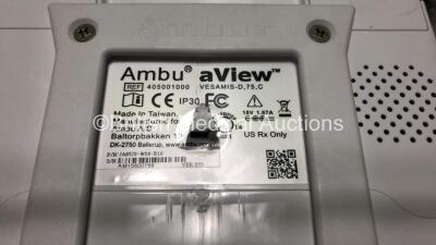 Ambu aView Ref- 405001000 Monitor (Untested Due to No Power Supply, Damage to Casing - See Photos) *SN AM15600159* - 5