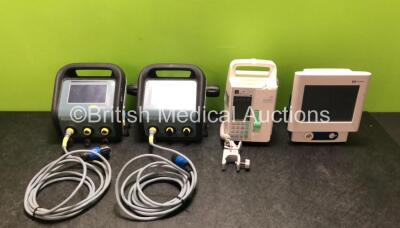 Mixed Lot Including 2 x Inspiration AlphaCore5 Controller Patient Warming Units *Mfd 2019 / 2019* (Both Power Up) 1 x Sino Medical SN-1800V Infusion Pump *Mfd 2020* (Powers Up) and 1 x Covidien BIS Monitoring System (Powers Up with Damage to Casing) *SN 0