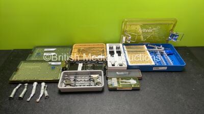 Job Lot of Various Surgical Instruments and Dental Attachments with 5 x Trays