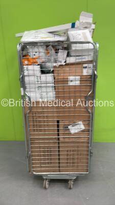 Cage of Mixed Consumables Including Nasal Cannula, Coveralls and Defibrillator Electrodes (Cage Not Included - Out of Date)