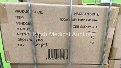 Cage of 24 Boxes of Instasan 500ml Bottles of Hand Sanitiser (20 Bottles Per Box - 480 Bottles Total) - 3