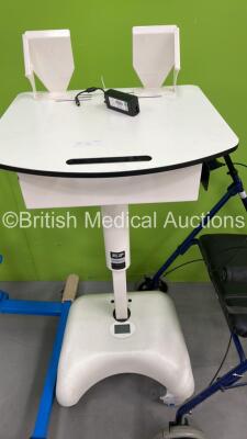 Mixed Lot Including 1 x Welch Allyn 53NT00 Vital Signs Monitor on Stand, 1 x Welch Allyn 5200 Series Vital Signs Monitor on Stand,(Both Power Up) 1 x Walking Aid, 1 x RDP Mobile Workstation and 1 x Arjo Manual Standing Aid *S/N JA122168* - 3