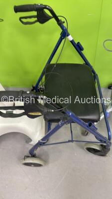 Mixed Lot Including 1 x Welch Allyn 53NT00 Vital Signs Monitor on Stand, 1 x Welch Allyn 5200 Series Vital Signs Monitor on Stand,(Both Power Up) 1 x Walking Aid, 1 x RDP Mobile Workstation and 1 x Arjo Manual Standing Aid *S/N JA122168* - 4