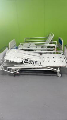 1 x Huntleigh Contoura Electric Hospital Bed with Controller (Unable to Power Test Due to No Controller) and 1 x Linet Eleganza 3000 Standard Electric Hospital Bed (Unable to Power Test Due to No Controller)
