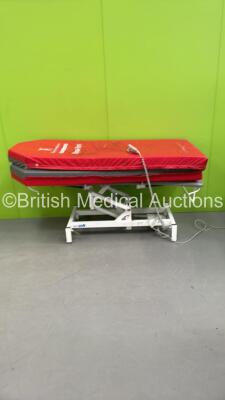 Medi-Plinth Electric Patient Examination Couch with Controller and 2 x Hospital Bed Mattresses (Powers Up)