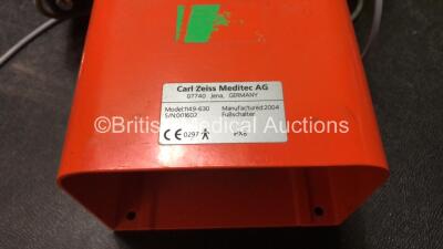 Carl Zeiss Meditec AG Visulas 532S Laser System (Untested Due to No Key) Including Footswitch, Heine Omega 150 Headlight (Powers Up) and Heine HK 7000 Light Source (Powers Up) in Case *SN 903992 / 197 / 001602841529* - 2