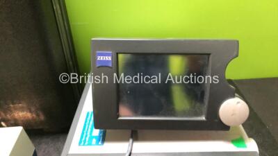 Carl Zeiss Meditec AG Visulas 532S Laser System (Untested Due to No Key) Including Footswitch, Heine Omega 150 Headlight (Powers Up) and Heine HK 7000 Light Source (Powers Up) in Case *SN 903992 / 197 / 001602841529* - 4