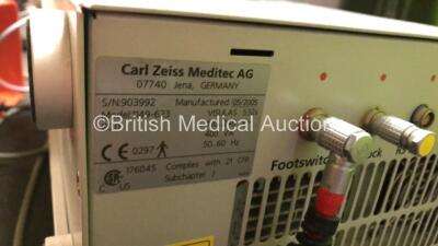 Carl Zeiss Meditec AG Visulas 532S Laser System (Untested Due to No Key) Including Footswitch, Heine Omega 150 Headlight (Powers Up) and Heine HK 7000 Light Source (Powers Up) in Case *SN 903992 / 197 / 001602841529* - 5