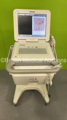 Philips PageWriter TC70 ECG Machine on Stand with 10 Lead ECG Leads (Powers Up)