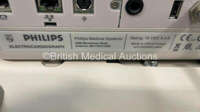 Philips PageWriter TC70 ECG Machine on Stand with 10 Lead ECG Leads (Powers Up) - 6