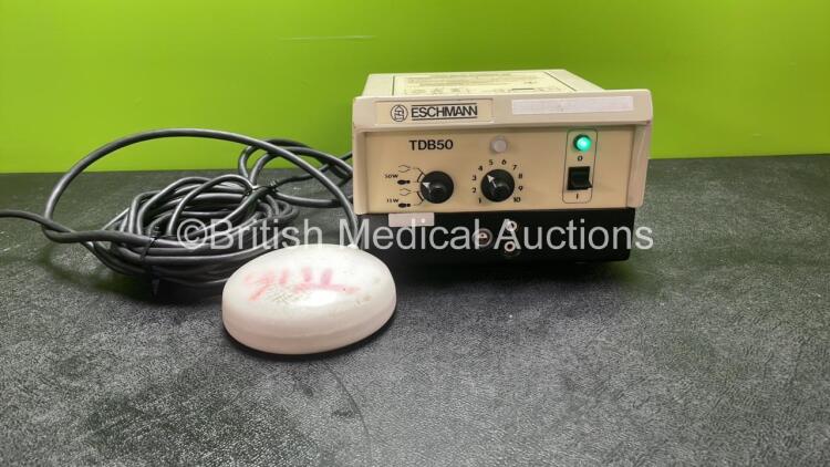 Eschmann TDB50 Electrosurgical Diathermy Unit with Footswitch (Powers Up)