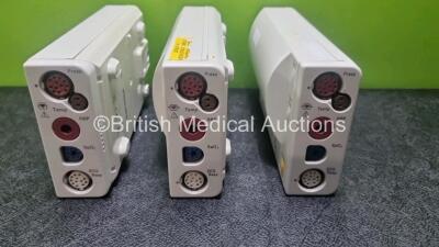 3 x Philips M3001A Module Including ECG, SpO2, NBP, Press and Temp Options - 2