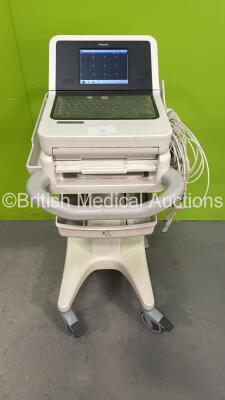 Philips PageWriter TC30 ECG Machine on Stand with 10 Lead ECG Leads (Powers Up)