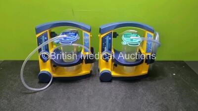 2 x LSU Laerdal Suction Unit with 2 x Suction Cups 2 x Batteries and Hoses (All Power Up)