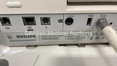 Philips PageWriter TC70 ECG Machine on Stand with 10 Lead ECG Leads (Powers Up with 1 x Missing Keyboard Key - See Photo) - 6