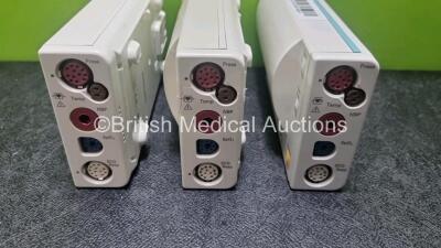 3 x Philips M3001A Module Including ECG, SpO2, NBP, Press and Temp Options - 2