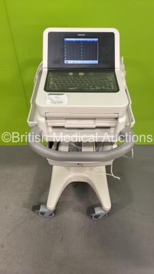 Philips PageWriter TC30 ECG Machine on Stand with 10 Lead ECG Leads (Powers Up)