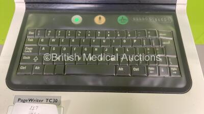 Philips PageWriter TC30 ECG Machine on Stand with 10 Lead ECG Leads (Powers Up) - 2