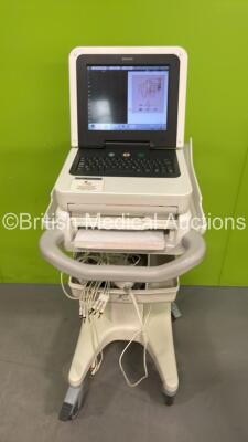 Philips PageWriter TC50 ECG Machine on Stand with 10 Lead ECG Leads (Powers Up)