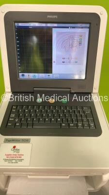 Philips PageWriter TC50 ECG Machine on Stand with 10 Lead ECG Leads (Powers Up) - 3