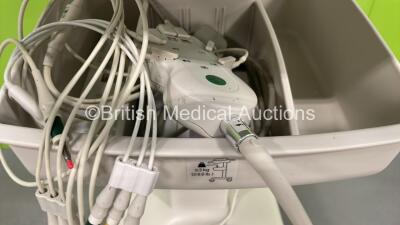 Philips PageWriter TC50 ECG Machine on Stand with 10 Lead ECG Leads (Powers Up) - 4