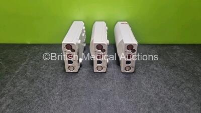 3 x Philips M3001A Module Including ECG, SpO2, NBP, Press and Temp Options