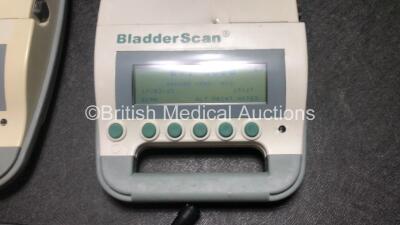 2 x Verathon BVI 3000 Bladder Scanners with 3 x Batteries and 1 x Transducer / Probe in 2 x Carry Bags (Both Power Up with Damage to Casing) *SN 08461210 / 09111568* - 3