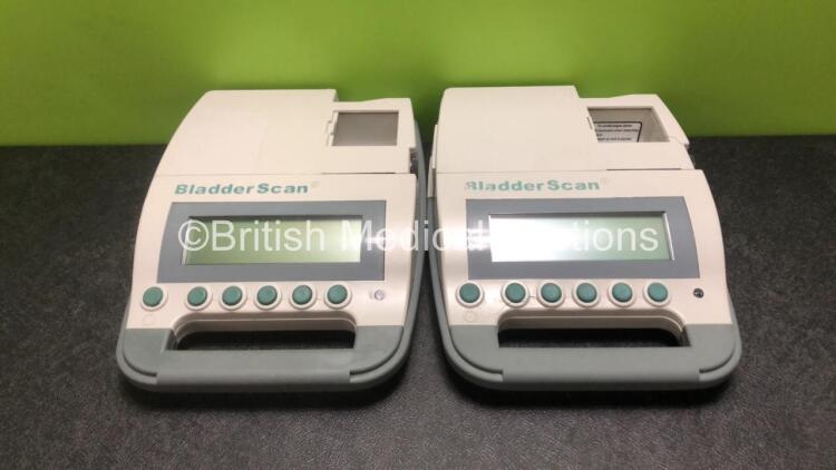 2 x Verathon BVI 3000 Bladder Scanners with 1 x Battery (No Power, Damage to Casing - See Photos) *SN 05109656 / B3100701*