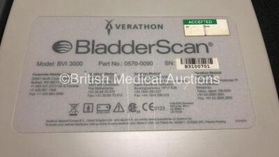 2 x Verathon BVI 3000 Bladder Scanners with 1 x Battery (No Power, Damage to Casing - See Photos) *SN 05109656 / B3100701* - 7