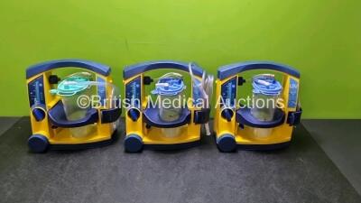 3 x LSU Laerdal Suction Unit with 3 x Suction Cups 3 x Batteries and Hoses (All Power Up)