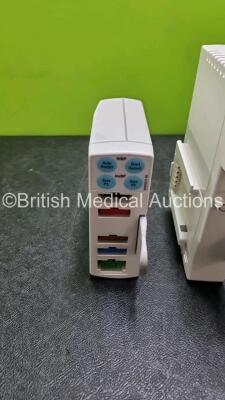 Job Lot Including 1 x GE Type F-FM-00 Patient Monitor (Powers Up) with 1 x GE Type E-PSMP-00 Module with ECG, SpO2, T1,T2 P1, P2 and NIBP Options and 1 x GE Type N-FC-00 Module with Mini D-Fend Water Trap *SN 6353159 / 6355181 / 6364289* - 4