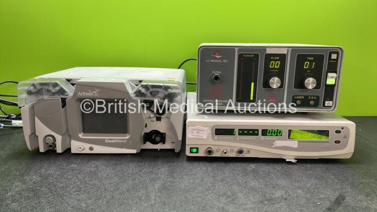 Mixed Lot Including 1 x Arthrex Ref AR-6480 Dual Wave Arthroscopy Pump (No Power with Damage-See Photos) 1 x Ethicon Thermachoice Uterine Balloon Therapy Unit (Powers Up with Loose Display-See Photo) 1 x