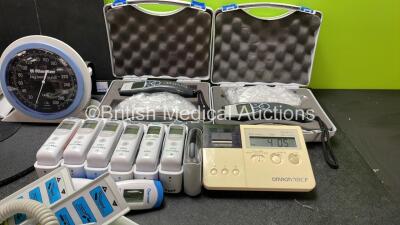 Mixed Lot Including 2 x Alcoquant Envitec Units, 4 x Linka Bed Controllers, 1 x Omron 705CP BP Monitor, 2 x Reiser BP Meters and 7 x Welch Allyn Ear Thermometers - 3