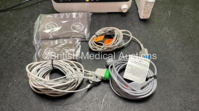 GE B125 Patient Monitor Including ECG, NIBP, SpO2, T1, T2, IBP1and IBP2 Options with 1 x GE E-miniC-00 Module, 1 x 5 Lead ECG Lead, 2 x BP Cuffs, 1 x SpO2 Finger Sensor and 1 x IBP Lead (Powers Up) *Mfd 05-2020* - 4