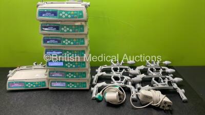 8 x B.Braun Infusomat Space Pumps with 8 x Brackets and 2 x Power Supplies (All Power Up) *SN 180245 / 229935 / 136927 / 136974 / 18894 / 180245 / 278343 / 278364*