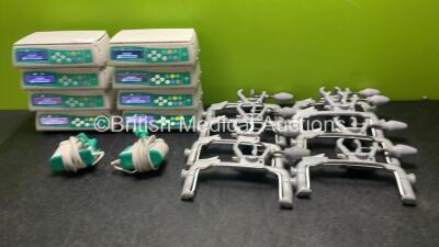 8 x B.Braun Infusomat Space Pumps with 8 x Brackets and 2 x Power Supplies (All Power Up) *SN 278350 / 229993 / 281601 / 95946 / 312705 / 19791136940 / 180234*