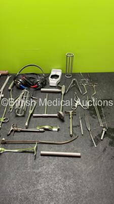 Mixed Lot Including Audiometer Headphone, Hall Battery, Philips CPAP Battery and Various Surgical Instruments - 3