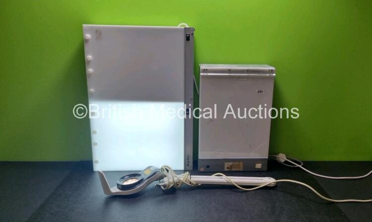 Job Lot Including 2 x X-Ray Light Boxes and 1 x Luxo LHH L.E.D Light (Powers Up)