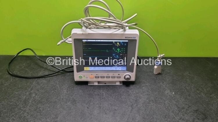 EDAN iM50 Touch Screen Patient Monitor *Mfd 2014* Including ECG, SpO2, NIBP, T1, T2 *Mfd 2014* with SpO2 Finger Sensor Connector and 1 x BP Hose