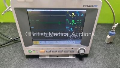 EDAN iM50 Touch Screen Patient Monitor *Mfd 2014* Including ECG, SpO2, NIBP, T1, T2 *Mfd 2014* with SpO2 Finger Sensor Connector and 1 x BP Hose - 2