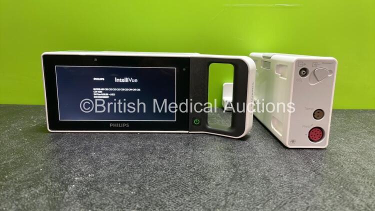 Philips IntelliVue X3 Patient Monitor Software N.00.00 Including ECG, SpO2, NBP, Temp and Press2 Options *Mfd 11-2019* with 1 x Philips CO2 Microstream Module *Mfd 11-2019* (Powers Up)