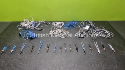 Job Lot of Diathermy Forceps and Cables