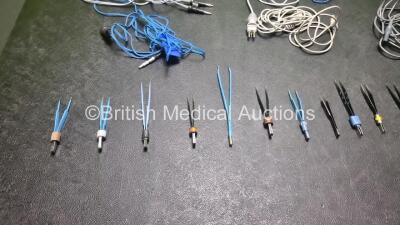 Job Lot of Diathermy Forceps and Cables - 6