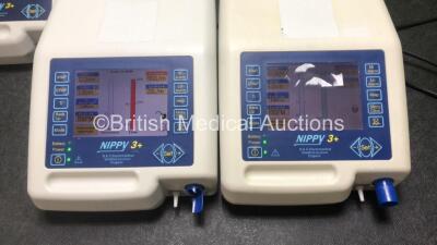 3 x B & D Electromedical Nippy 3+ Ventilators (All Power Up, 2 x Damage to Casing - See Photos) *SN 2010-11395 / 2012-14609 / 2012-14958* - 3