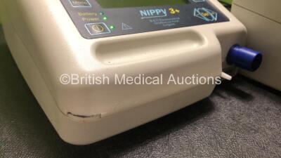 3 x B & D Electromedical Nippy 3+ Ventilators (All Power Up, 2 x Damage to Casing - See Photos) *SN 2010-11395 / 2012-14609 / 2012-14958* - 6