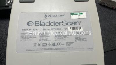 Mixed Lot Including 1 x Nellcor Oximax N-560 Pulse Oximeter with SpO2 Finger Sensor (Powers Up) 1 x GE V100 Dinamap Patient Monitor (No Power) 1 x Verathon BVI 3000 Bladder Scanner with 1 x Battery and 2 x Battery Chargers (Powers Up Damage and Service Me - 8